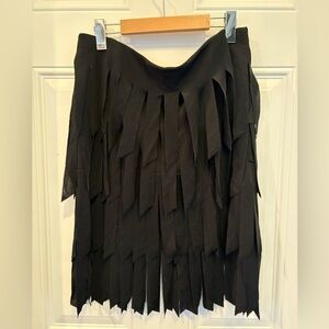 Black Fringe Skirt